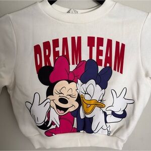 H&M Kids Dream Team Sweatshirt - White with Pink and Blue